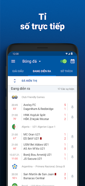 Screenshots SofaScore - Ứng dụng cập nhật kết quả trực tiếp và tin tức chi tiết các trận đấu