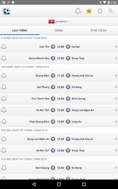 Screenshots Tỉ Số Bóng Đá Trực Tiếp - Ứng dụng cập nhật kết quả bóng đá 24/7
