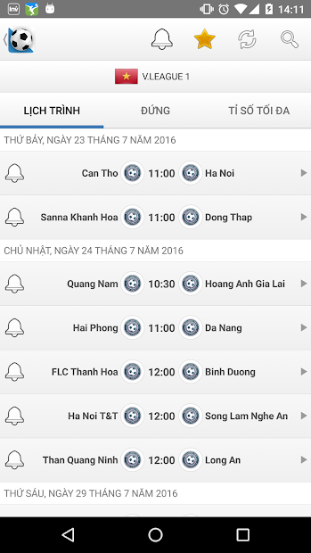 Screenshots Tỉ Số Bóng Đá Trực Tiếp - Ứng dụng cập nhật kết quả bóng đá 24/7