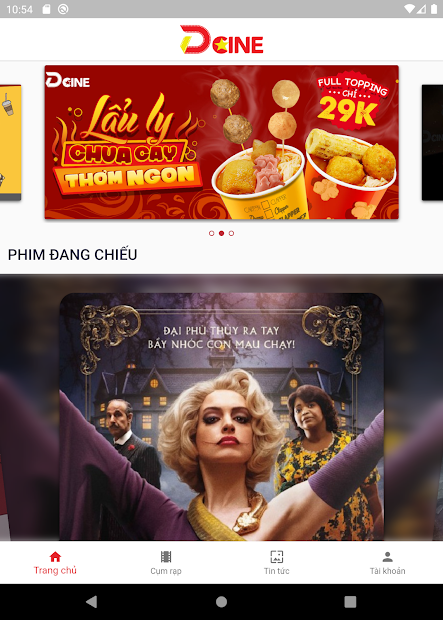 Screenshots Dcine Cinemas - Ứng dụng đặt vé xem phim của Dcine