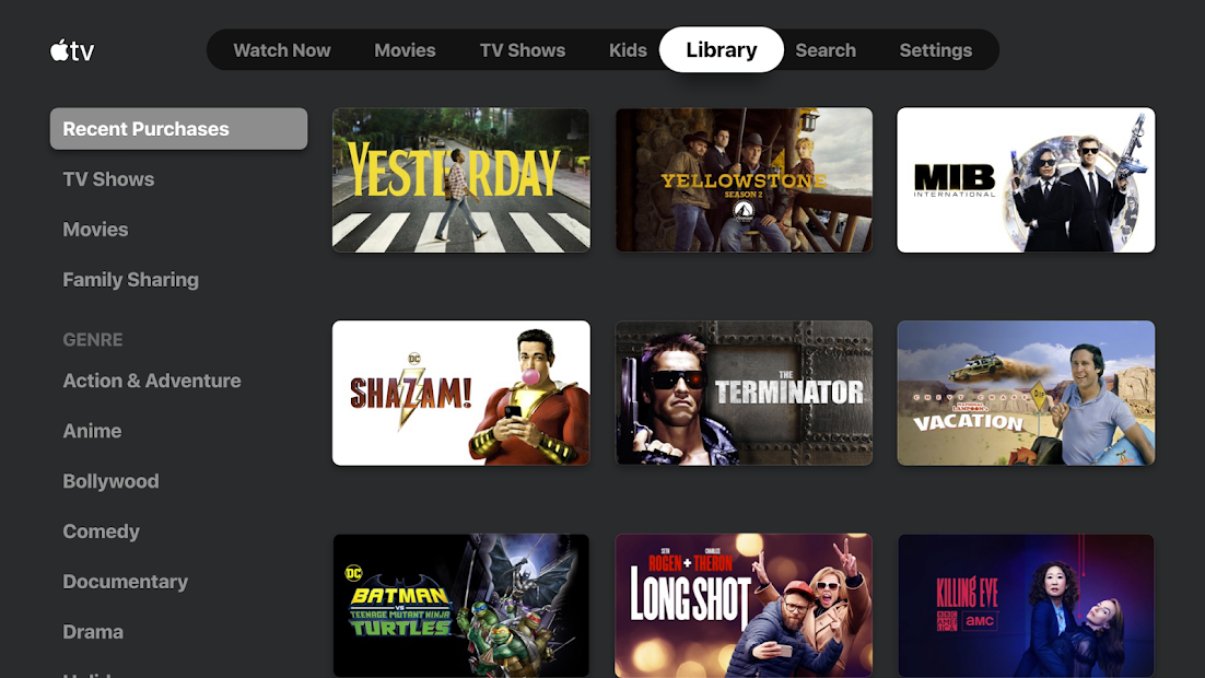 Screenshots Ứng dụng Apple TV dành cho TV thông minh và các thiết bị khác