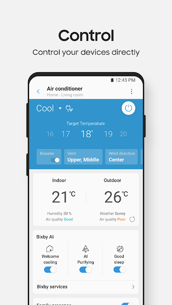 Screenshots SmartThings - Ứng dụng quản lý thiết bị thông minh Samsung