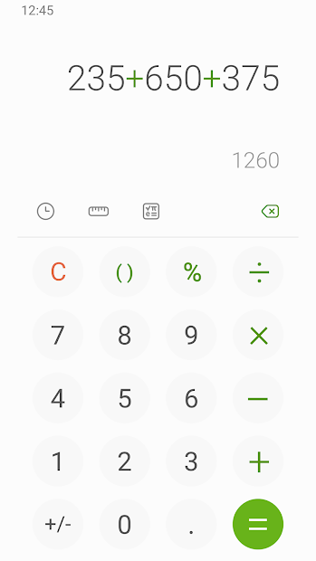 Screenshots Samsung Calculator: Ứng dụng Máy tính mặc định trên thiết bị Samsung