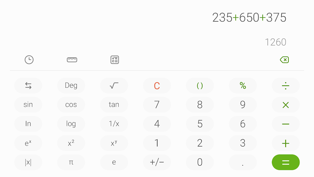 Screenshots Samsung Calculator: Ứng dụng Máy tính mặc định trên thiết bị Samsung
