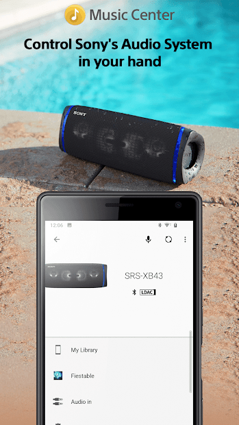 Screenshots Music Center - Ứng dụng điều khiển loa Sony bằng điện thoại