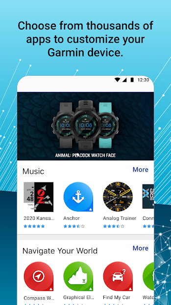 Screenshots Connect IQ: Cửa hàng tiện ích cho đồng hồ thông minh Garmin