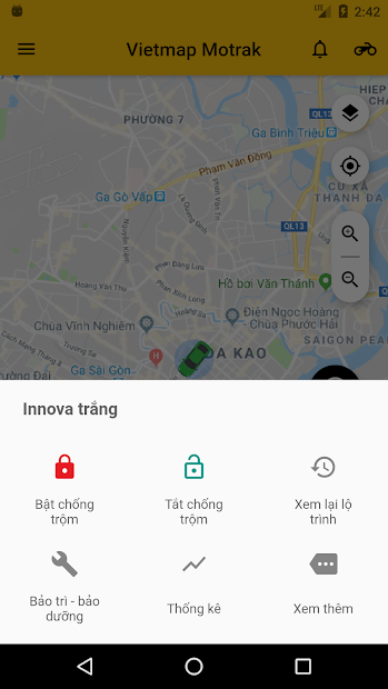 Screenshots Vietmap Motrak: Ứng dụng định vị, giám sát ô tô qua thiết bị di động