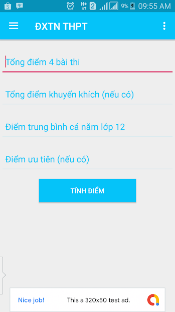 Screenshots Tính điểm THPT 2021: Ứng dụng tính điểm thi tốt nghiệp THPT 2021