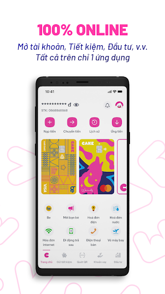 Screenshots Ứng dụng CAKE - Digital Banking: Ngân hàng số miễn phí trọn đời