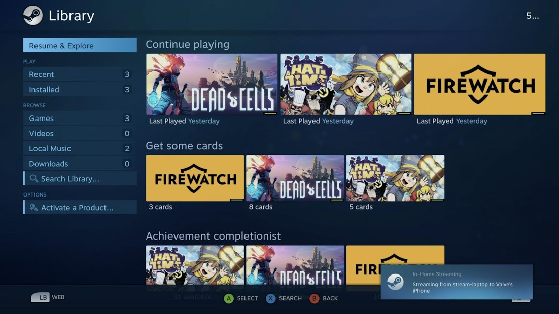 Screenshots Tải Steam Link - Kết nối Steam trên máy tính với điện thoại, TV