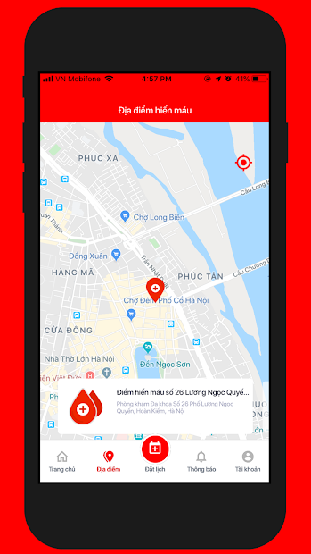 Screenshots Hiến máu: Ứng dụng đăng ký và tra cứu thông tin hiến máu