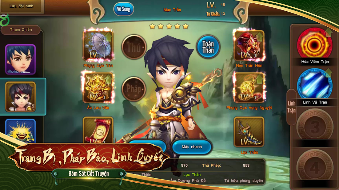 Screenshots Đại Chúa Tể - Game mobile nhập vai đấu tướng đồ họa 3D