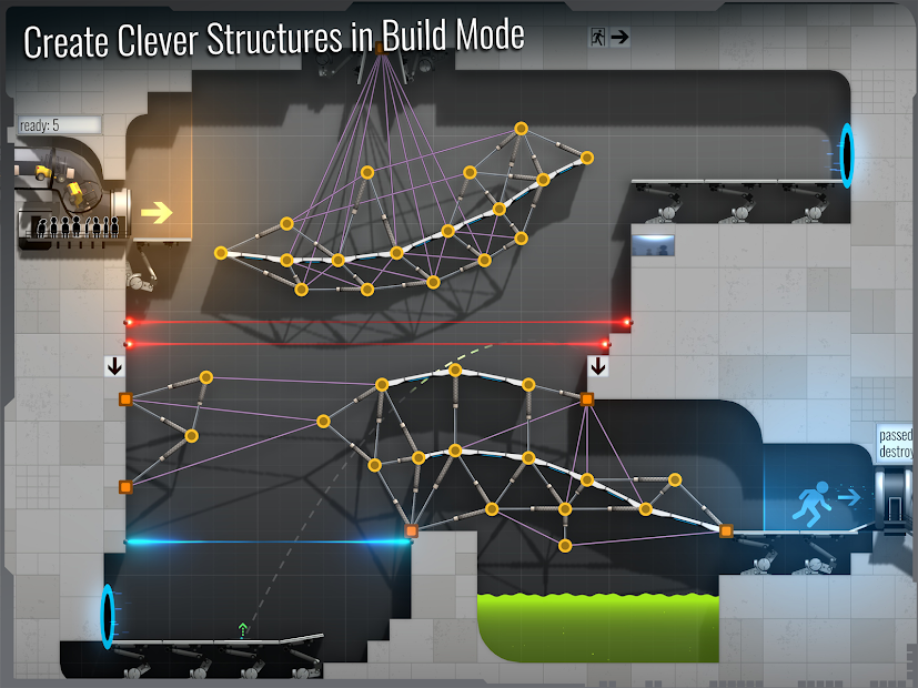 Screenshots Bridge Constructor Portal - Game mô phỏng giải trí xây cầu sáng tạo