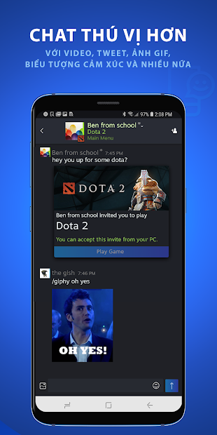 Screenshots Steam Chat - Nhắn tin, trò chuyện với bạn bè trên Steam