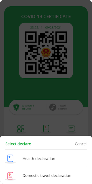 Screenshots Tải app PC Covid: Xem thẻ xanh, khai báo di chuyển, đăng ký tiêm