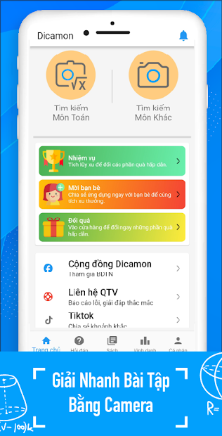 Screenshots Tải app Dicamon: Ứng dụng Giải Toán Lý Hoá Sinh Anh Sử Địa Trong 3s