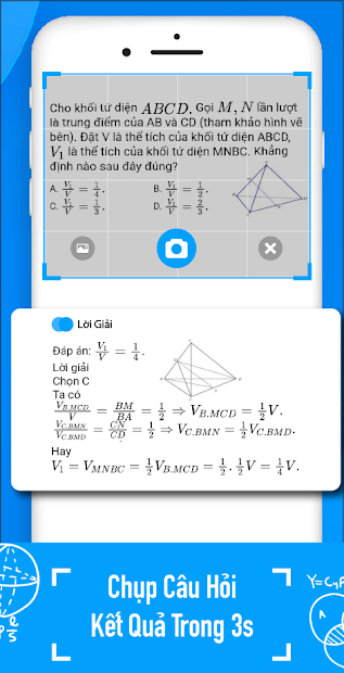 Screenshots Tải app Dicamon: Ứng dụng Giải Toán Lý Hoá Sinh Anh Sử Địa Trong 3s