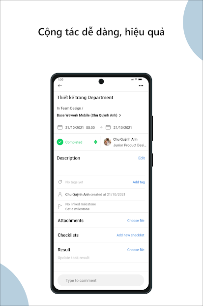 Screenshots Base Wework - Giải pháp quản lý dự án toàn diện cho doanh nghiệp
