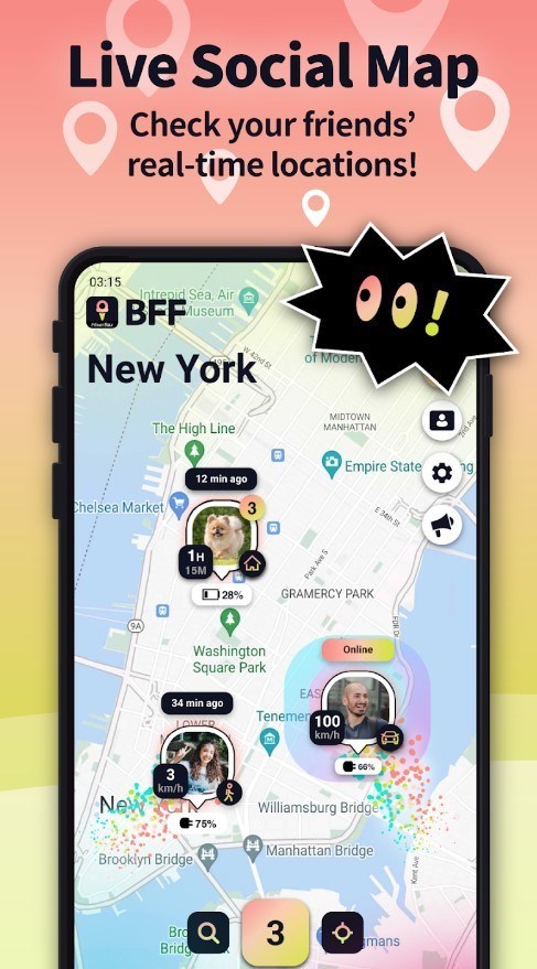 Screenshots BFF: GPS Location Tracker  - Theo dõi vị trí bạn bè tại thời gian thực