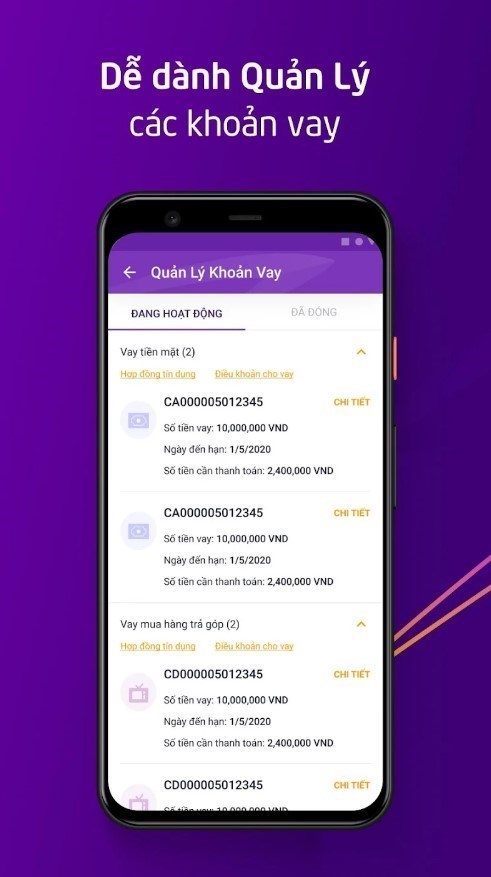 Screenshots TPFico - Ứng dụng truy vấn khoản vay mọi lúc thuộc quản lý của TPBank
