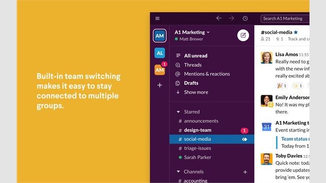 Screenshots Slack - Ứng dụng chat và làm việc nhóm hiệu quả