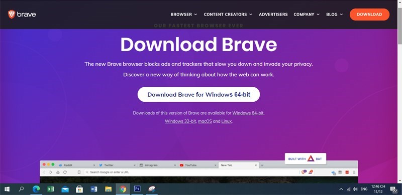 Screenshots Brave browser: Trình duyệt web, tìm kiếm riêng tư nhanh, an toàn