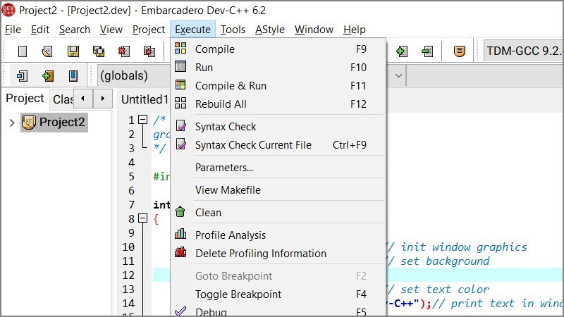 Screenshots Tải Dev-C++: Công cụ lập trình C++ cơ bản cho máy tính Windows