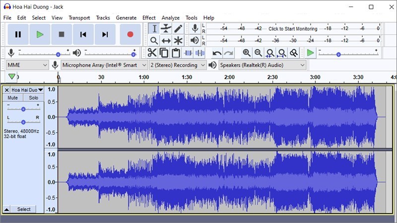 Screenshots Tải Audacity: Phần mềm ghi âm, cắt ghép nhạc, lọc tạp âm miễn phí