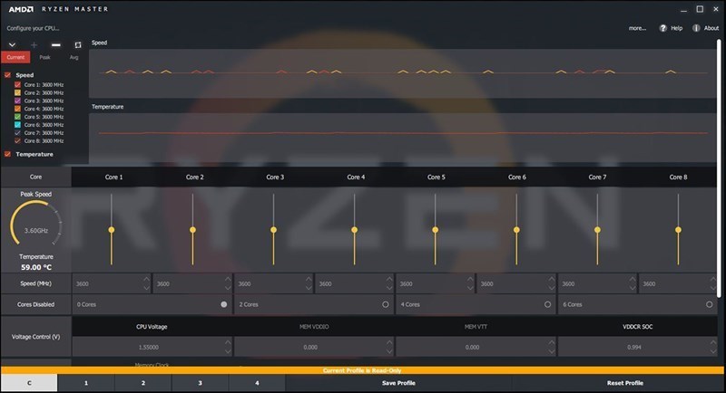 Screenshots AMD Ryzen Master - Trình ép xung hệ thống độc quyền của AMD