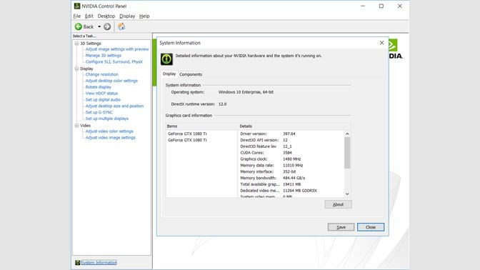 Screenshots NVIDIA Control Panel - Trình điều khiển card đồ họa NVIDIA