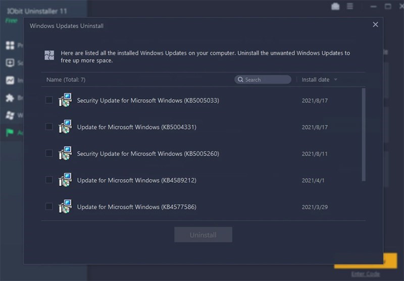 Screenshots Iobit Uninstaller: Gỡ cài đặt hoàn toàn phần mềm không mong muốn