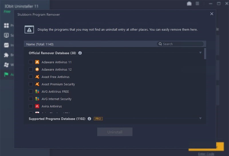 Screenshots Iobit Uninstaller: Gỡ cài đặt hoàn toàn phần mềm không mong muốn