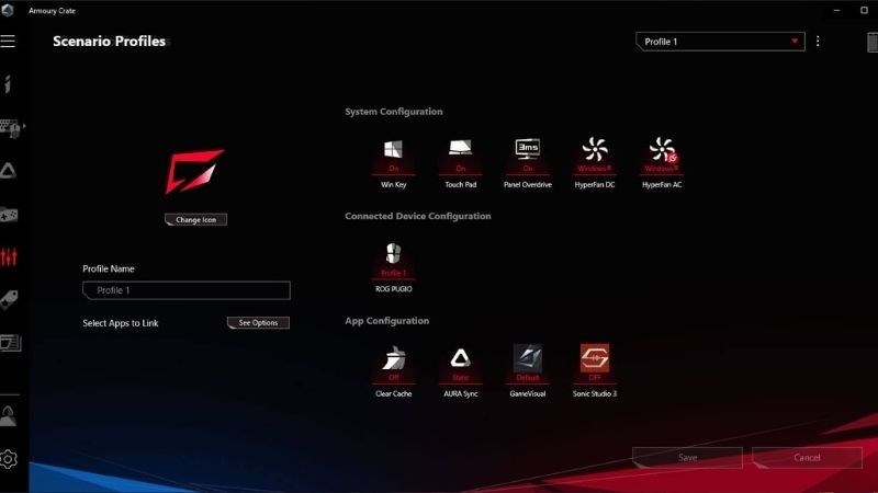 Screenshots ASUS Armoury Crate - Phần mềm điểu khiển laptop gaming Asus