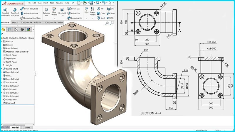 Screenshots Solidworks - Phần mềm thiết kế, mô phỏng các bản vẽ 3D công nghiệp