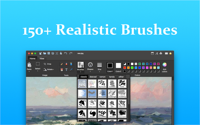 Screenshots Paint X - Phần mềm chỉnh sửa ảnh, vẽ tranh, tô màu trên Mac