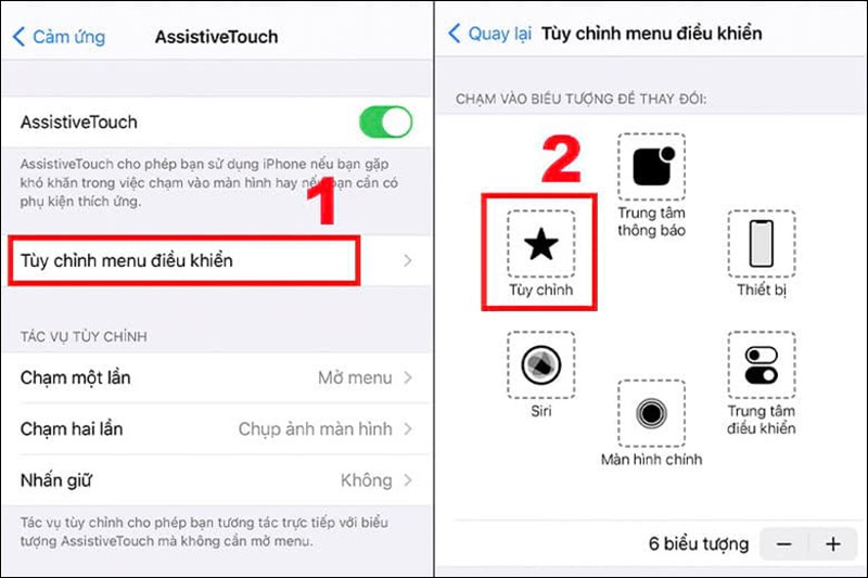 Vào mục Customize Top Level Menu Vào mục Customize Top Level Menu