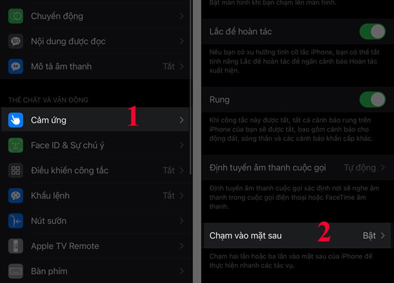 Truy cập vào cài đặt Truy cập vào cài đặt