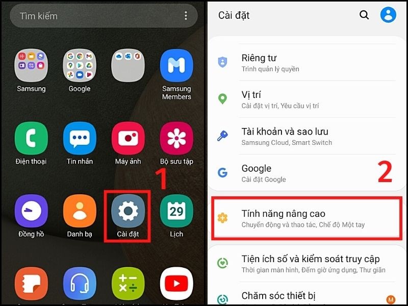 Kích hoạt tính năng Kích hoạt tính năng