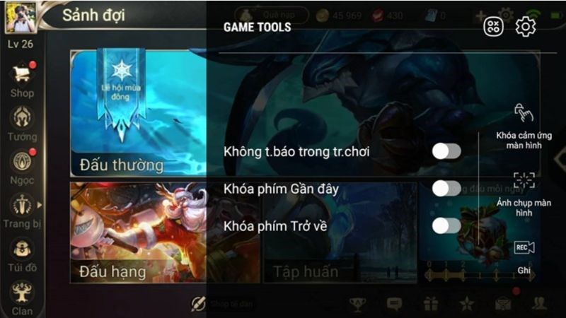 Bạn có thể chơi game mà không bị phân tâm với tính năng Game Tool