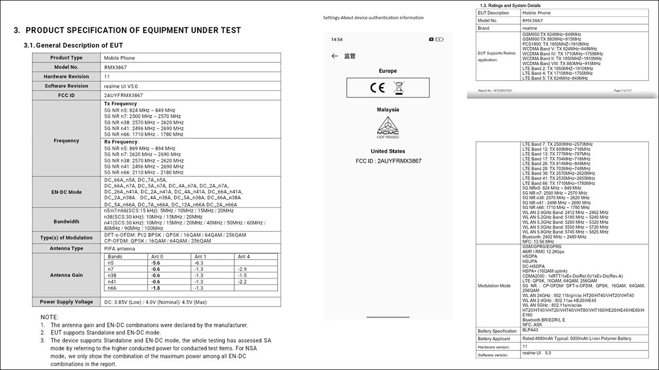 Danh sách của FCC tiết lộ một vài thông tin của mẫu smartphone 5G bí ẩn của realme Danh sách của FCC tiết lộ một vài thông tin của mẫu smartphone 5G bí ẩn của realme