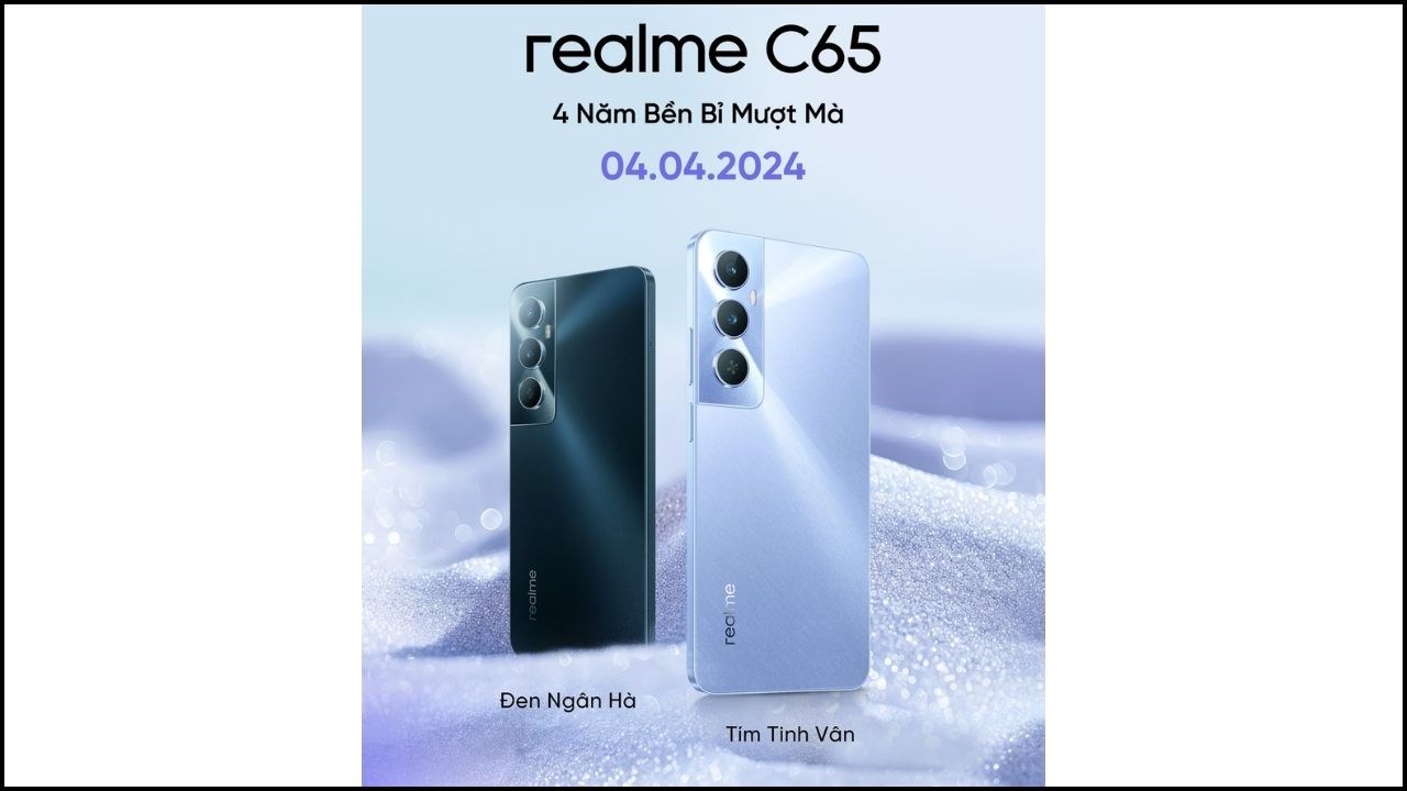 Poster cho thấy realme C65 sẽ được ra mắt vào ngày 44 tới Poster cho thấy realme C65 sẽ được ra mắt vào ngày 44 tới