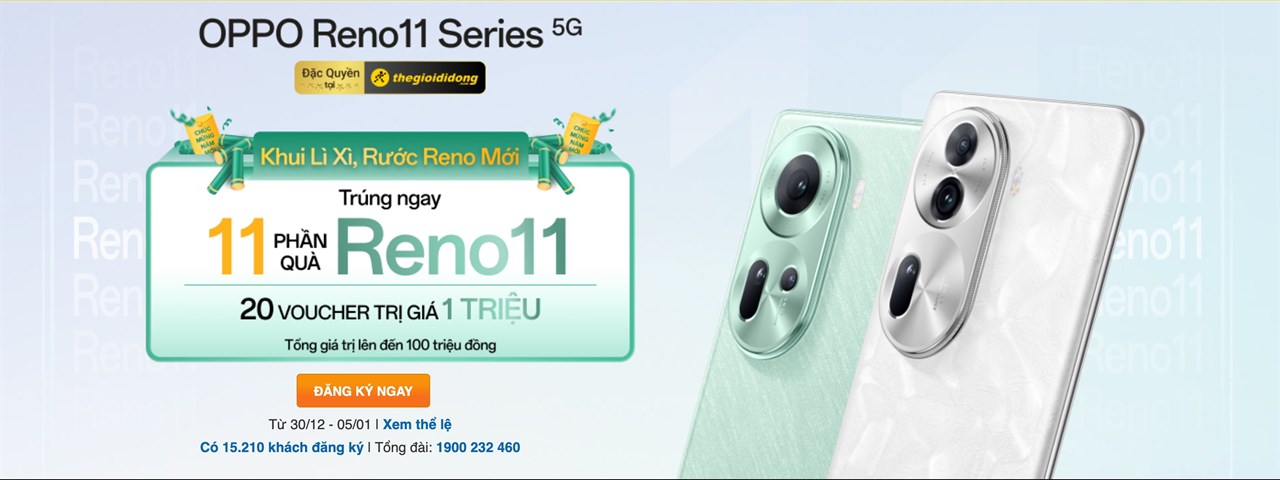 Thế Giới Di Động đã cập nhật trạng thái sắp về hàng cho OPPO Reno11 Series