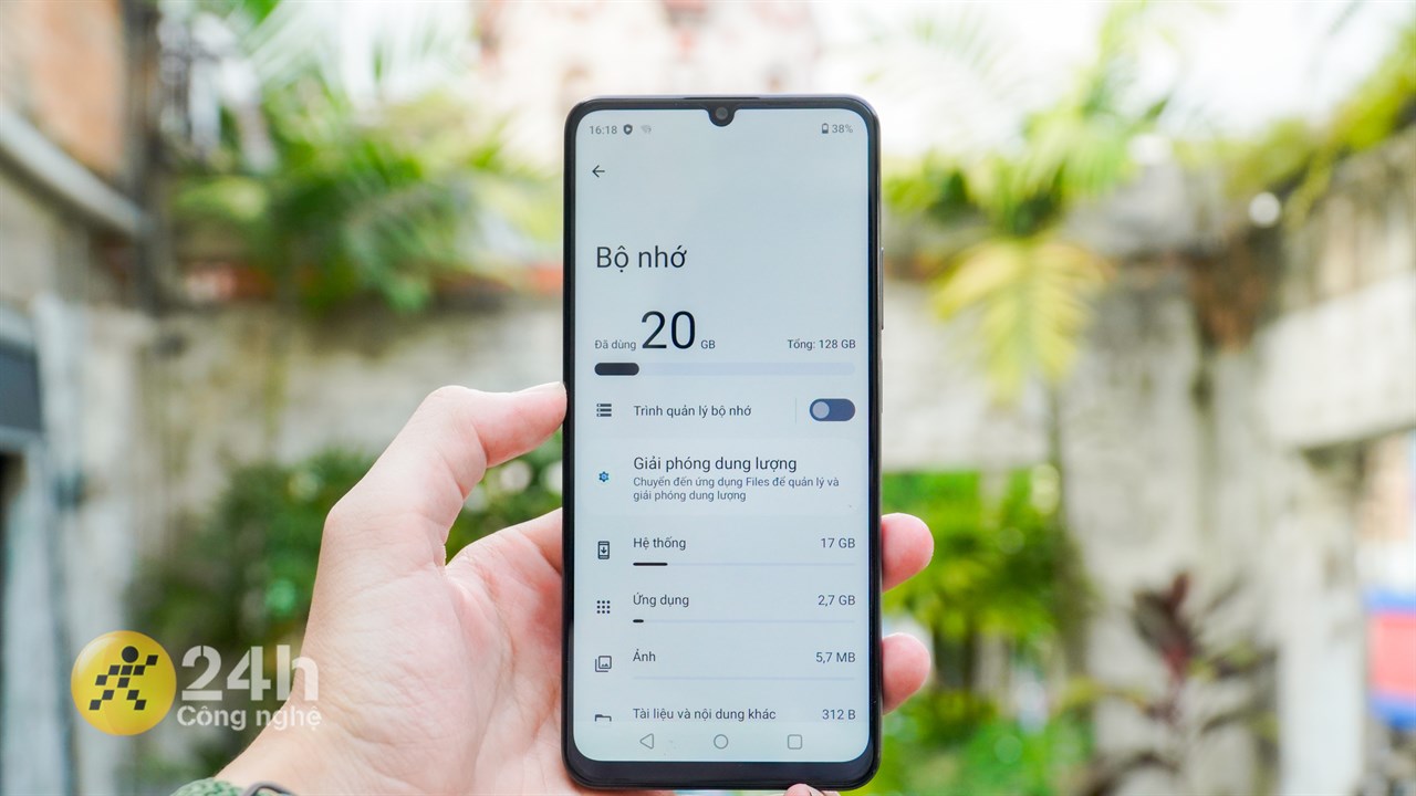 Tổng quan dung lượng lưu trữ trên realme Note 50