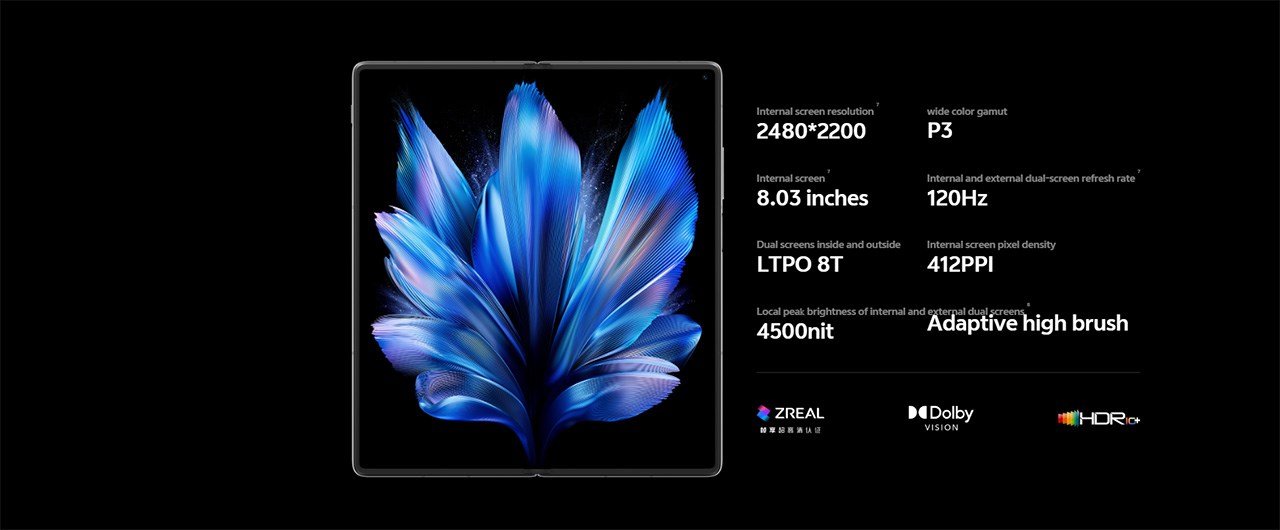 Màn hình của Vivo X Fold3 có độ phân giải cao Màn hình của Vivo X Fold3 có độ phân giải cao