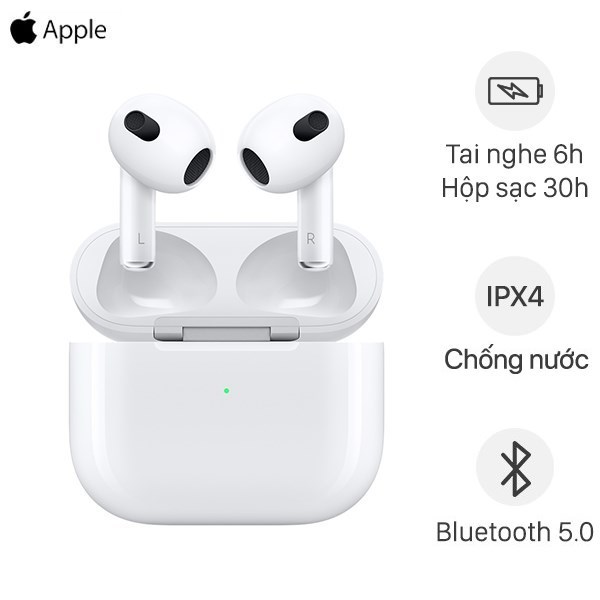 Tai nghe Bluetooth AirPods 3 Wireless Charge Apple MME73 Trắng