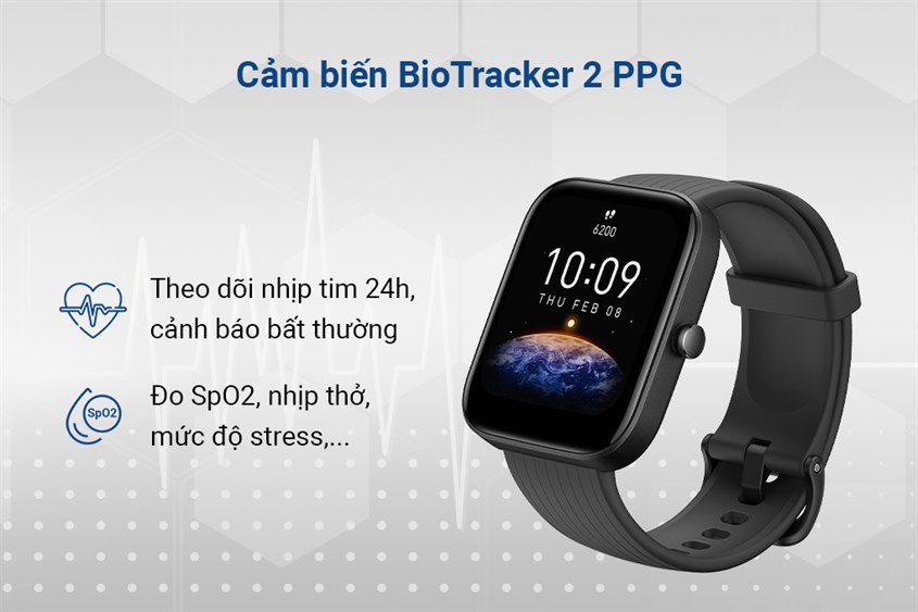 Tính năng theo dõi sức khỏe Amazfit Bip 3 Pro Tính năng theo dõi sức khỏe Amazfit Bip 3 Pro