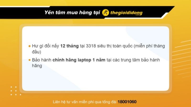 Chính sách bảo hành tốt tại TGDĐ