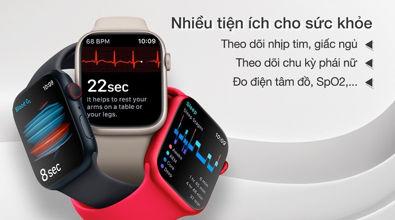 Apple Watch S8 LTE mang lại nhiều tiện ích sức khỏe