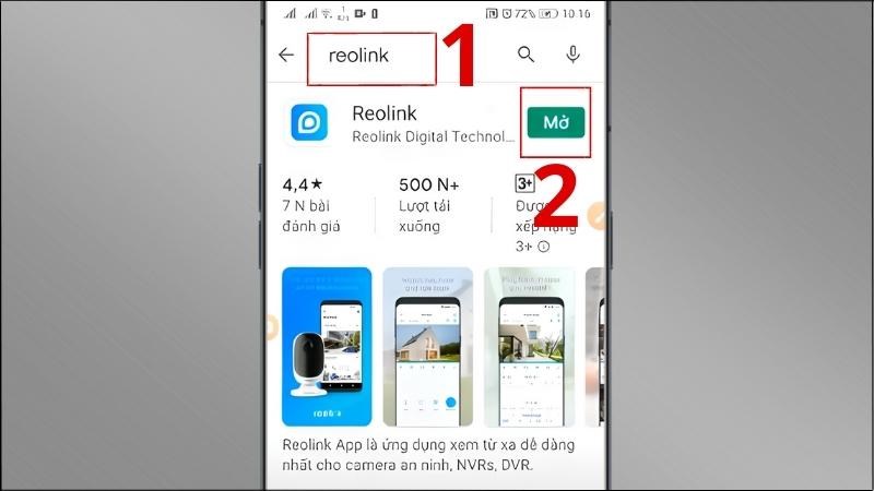 Tải ứng dụng Reolink tại CH Play