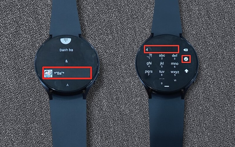 Chọn người nhận > Nhập văn bản > Nhấn vào dấu tick Chọn người nhận > Nhập văn bản > Nhấn vào dấu tick